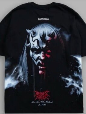 DARK RAGE "SIDE BY SIDE" SERIES PREMIUM OVERSIZED TEE IN BLACK Darc sport #darth
